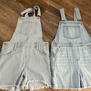Cat & Jack Blue Striped Overalls